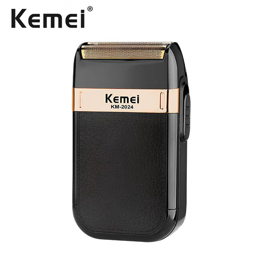 Kemei KM-2024 USB Charging Electric Shaver Additional Cutter Head Reciprocating Twin Blade Razor Shaver Beard Trimmer