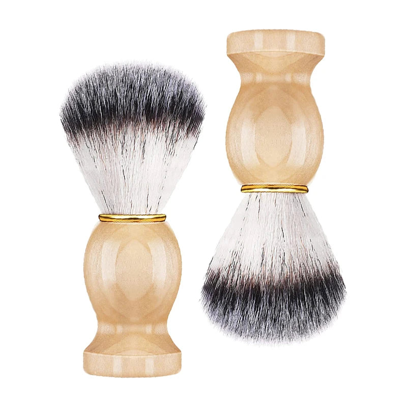 Men Shaving Brush Barber Tool Soap Foam Brushes Razor Accessories Wood Handle Lather Brush