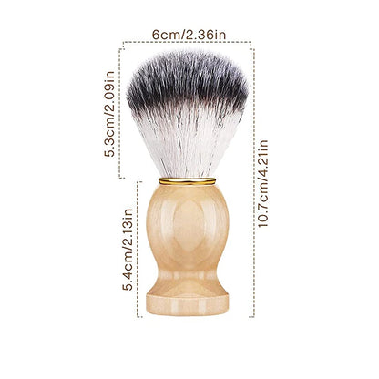 Men Shaving Brush Barber Tool Soap Foam Brushes Razor Accessories Wood Handle Lather Brush